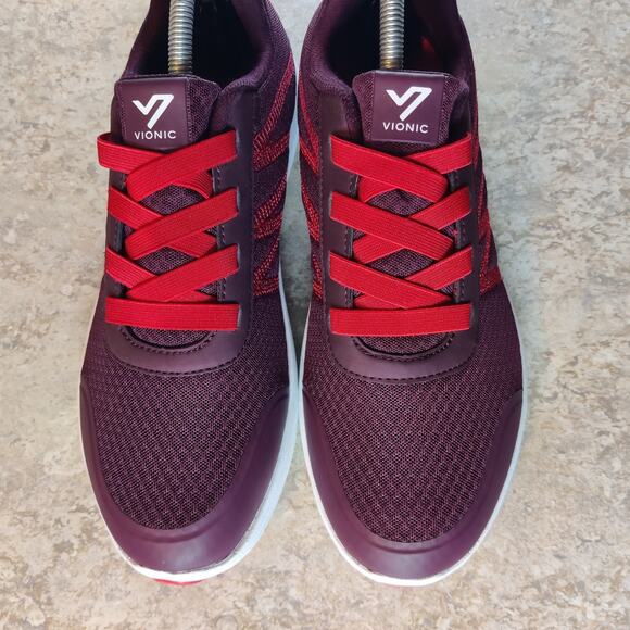 Vionic Shay Slip-On Sneaker Women's 9.5 ASR1740 Comfort Walking Shoes Red White - Picture 6 of 9